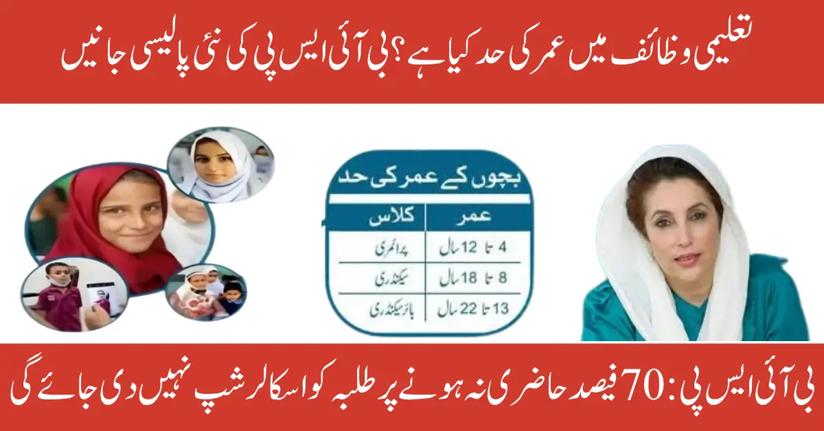 Age Criteria for BISP Academic Scholarship Eligibility
