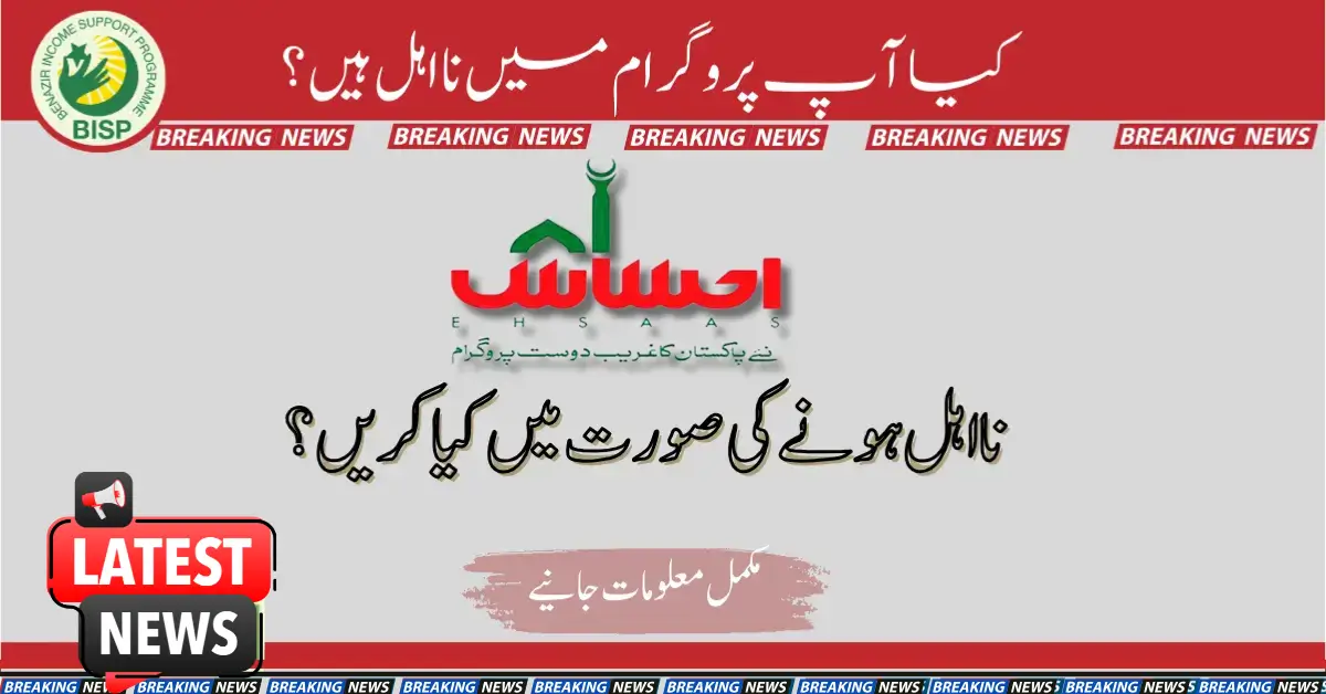 Are You Ineligible For Ehsaas Program? Update Your Information