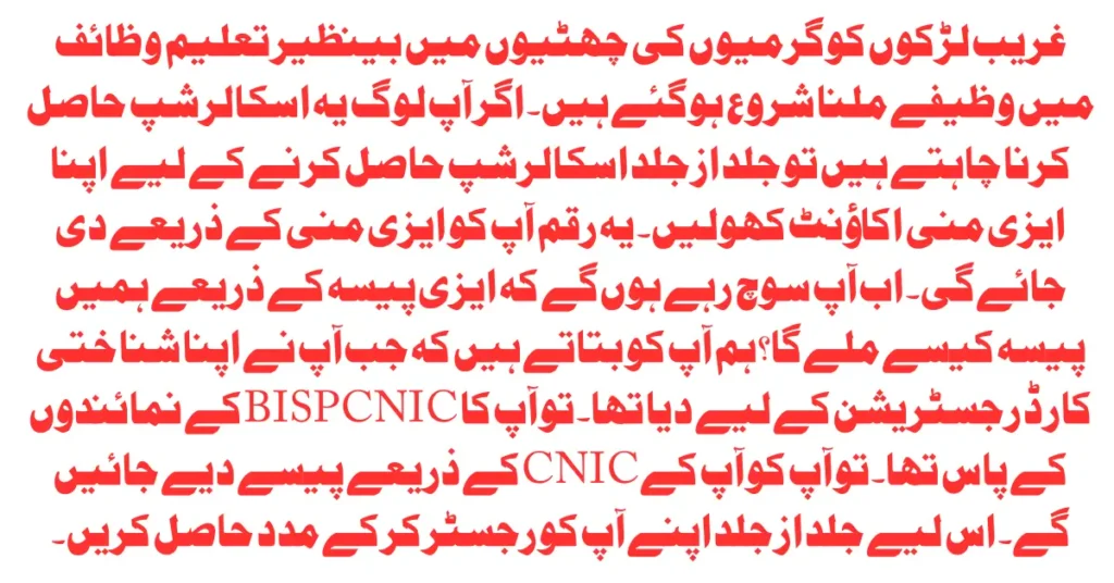 How Much Financial Support Do Children Receive Under the Taleem Wazaif Program