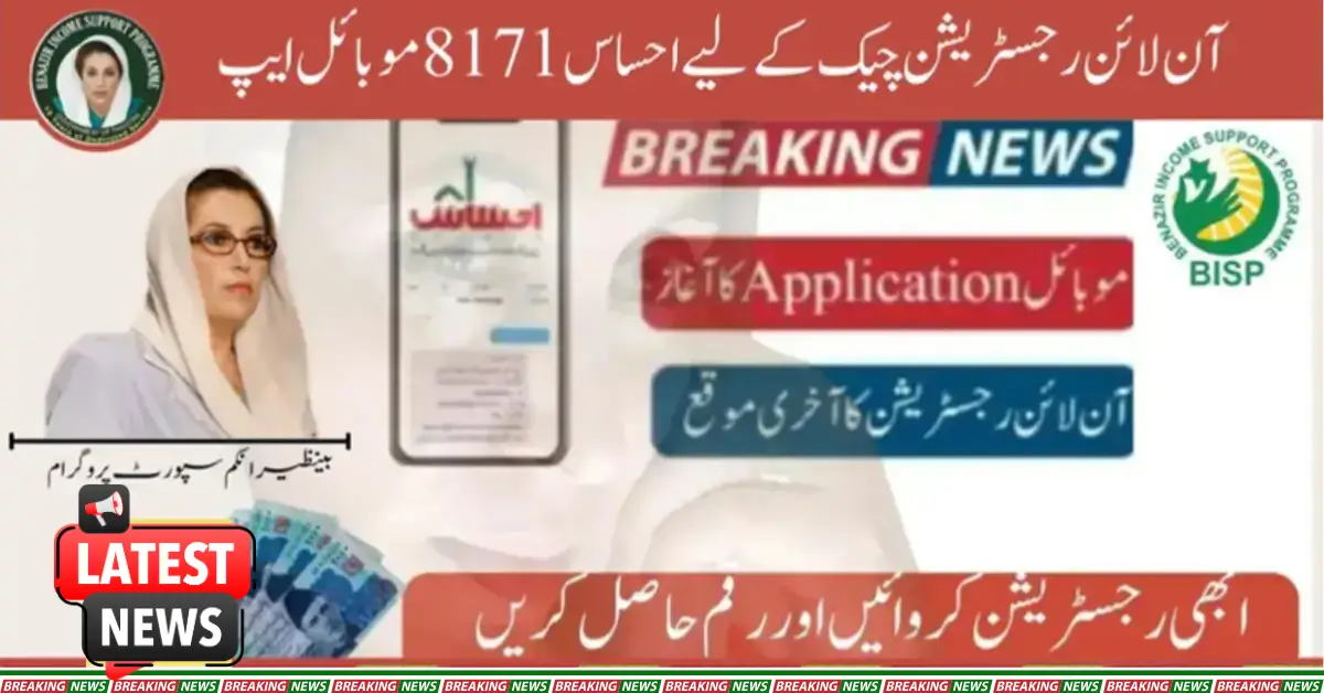 Use Ehsaas 8171 Mobile App to Instantly Check Your Online Registration Status