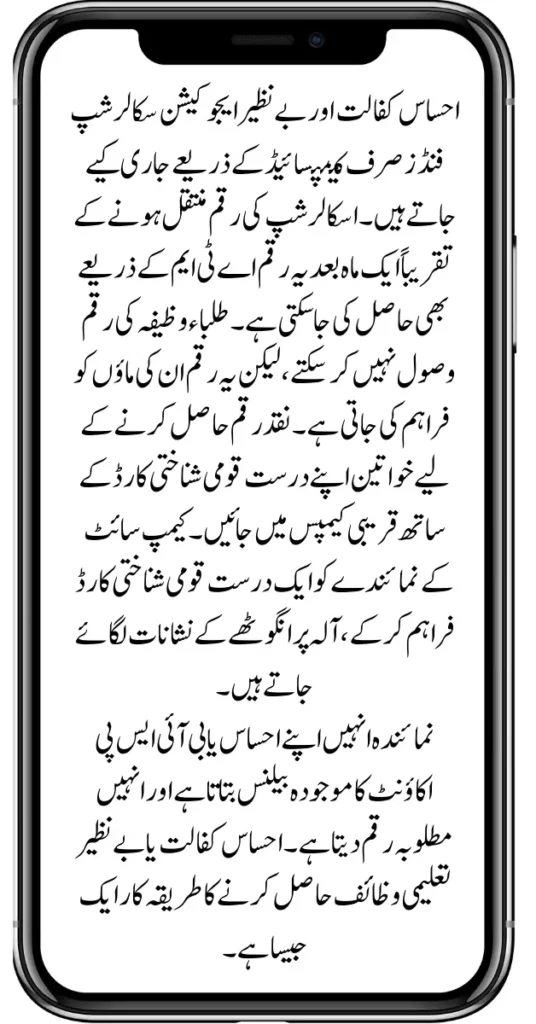 Re-structure Of Ehsass Kafalat & Benazir Taleemi Wazaif Started