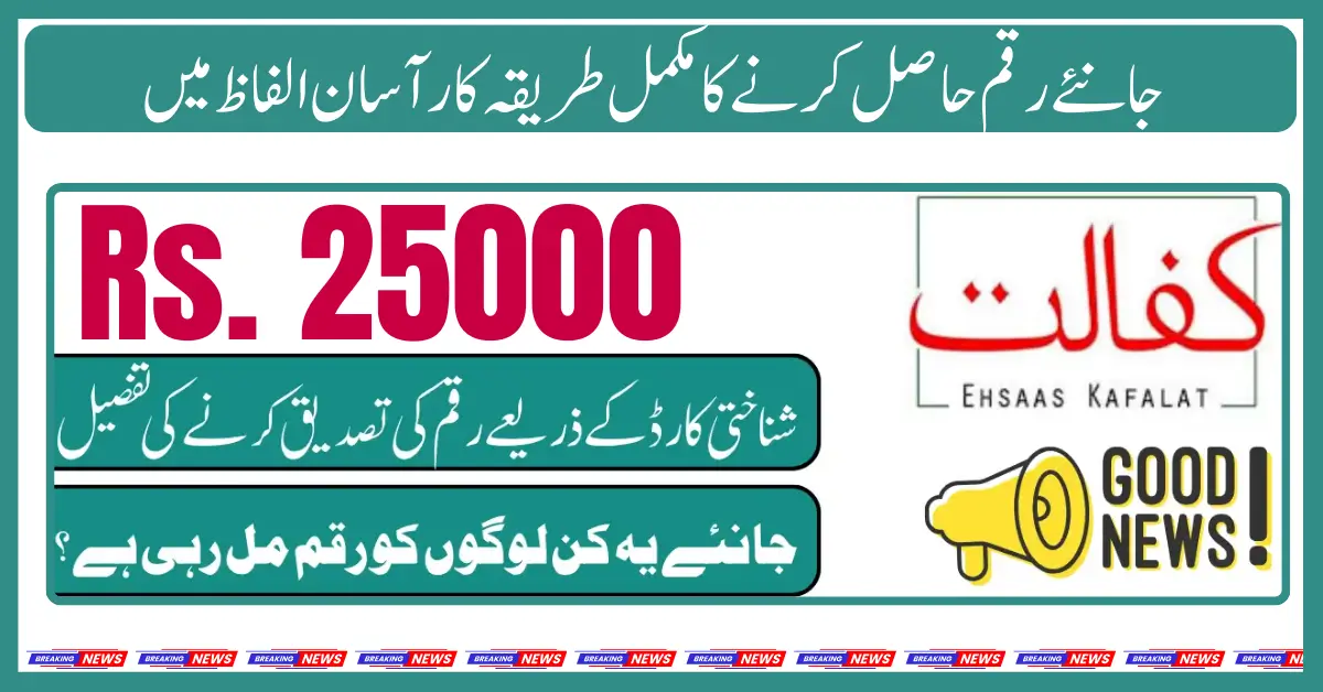 25000 On CNIC Verification In Ehsaas Program