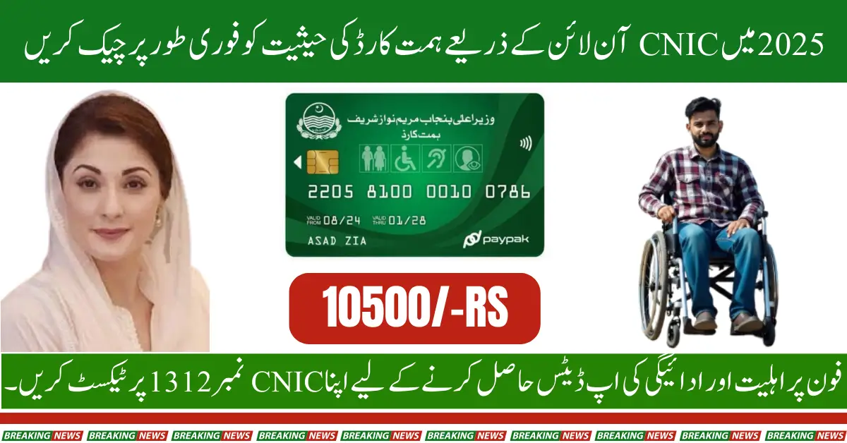Check Himmat Card Status Instantly by CNIC Online 2025