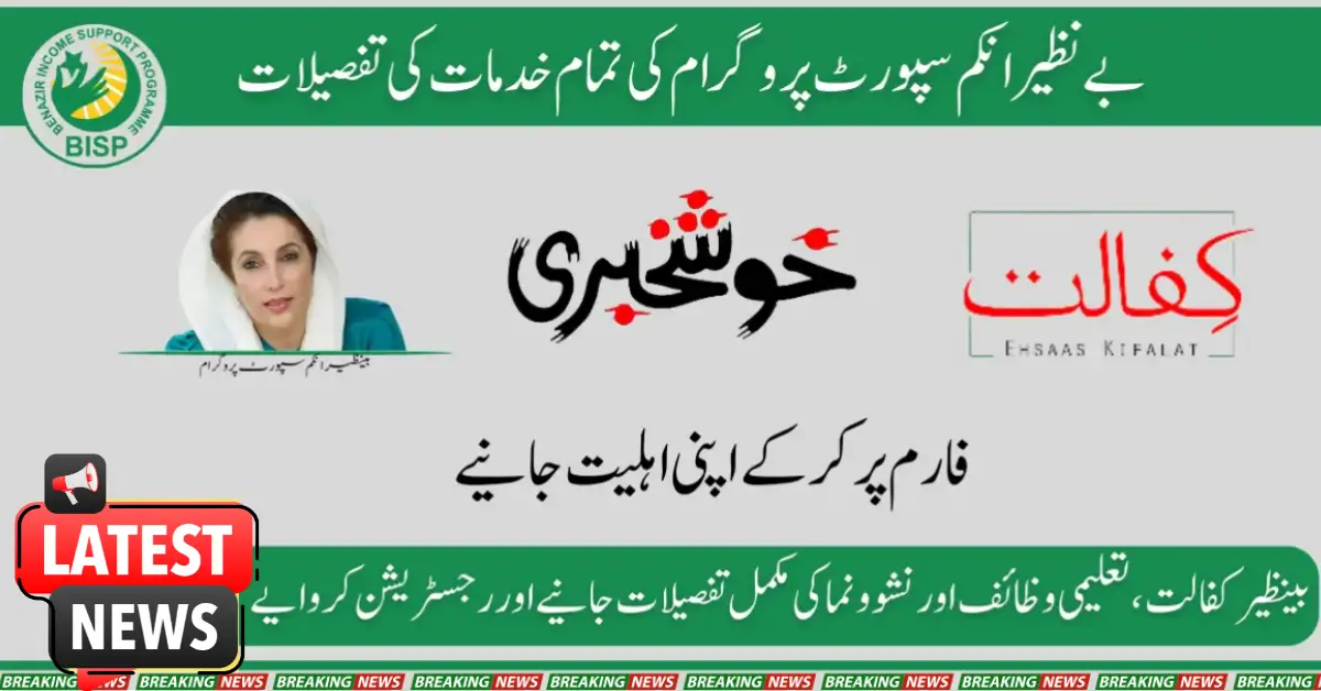 Details of All Services Of Benazir Income Support Program 