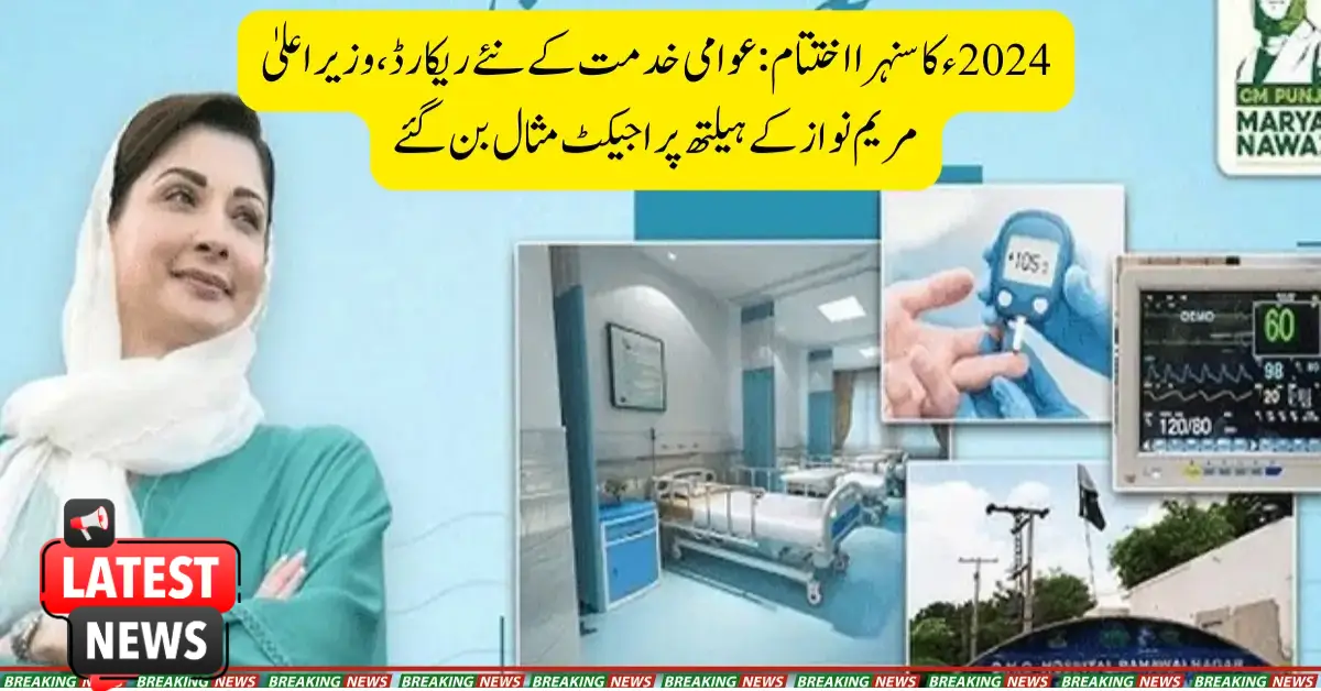 Golden End of the Whole Year : CM Maryam Nawaz Health Projects Set New Records