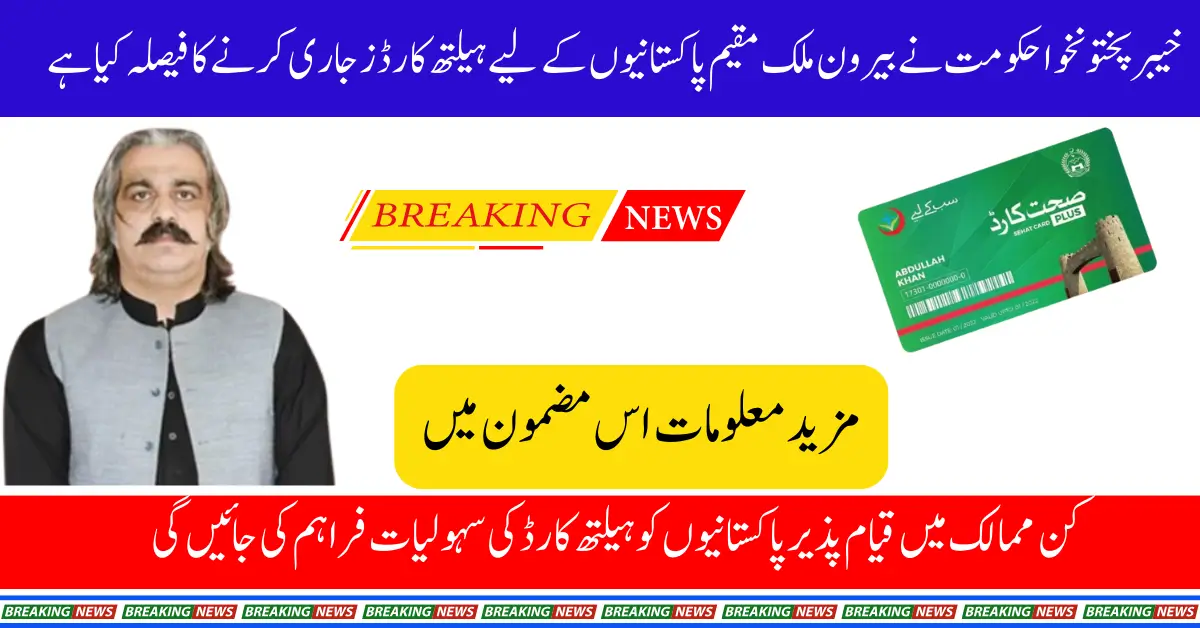 KP Govt to Launch Health Cards for Overseas Pakistanis Worker