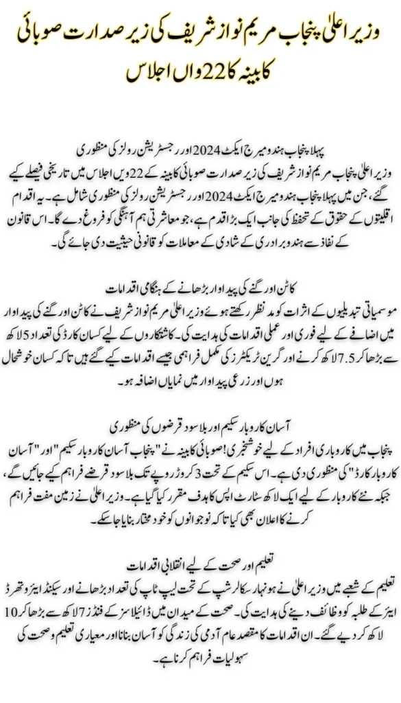 Punjab Cabinet Greenlights Asan Karobar Finance Scheme: Full Details Inside