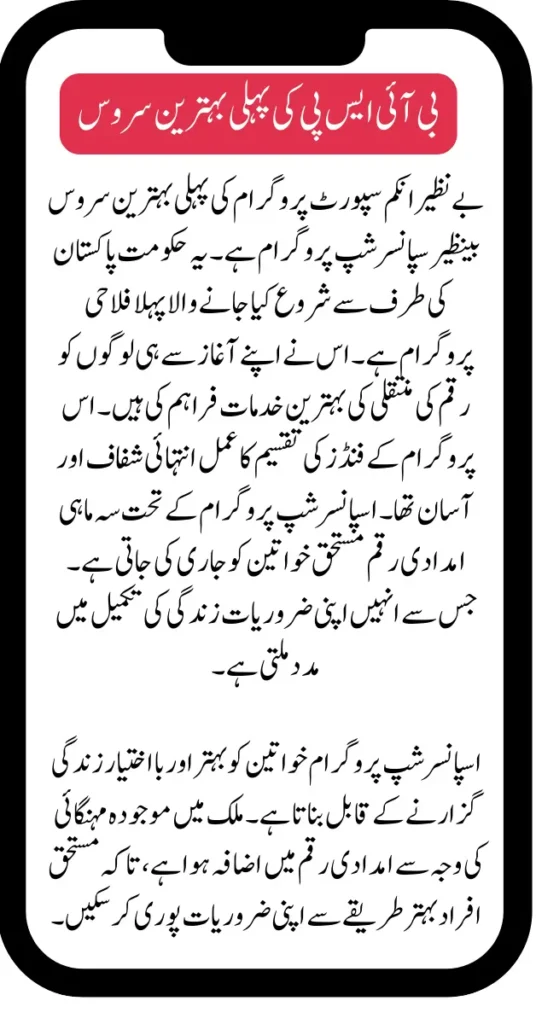 All BISP Services For Deserving And Poor People