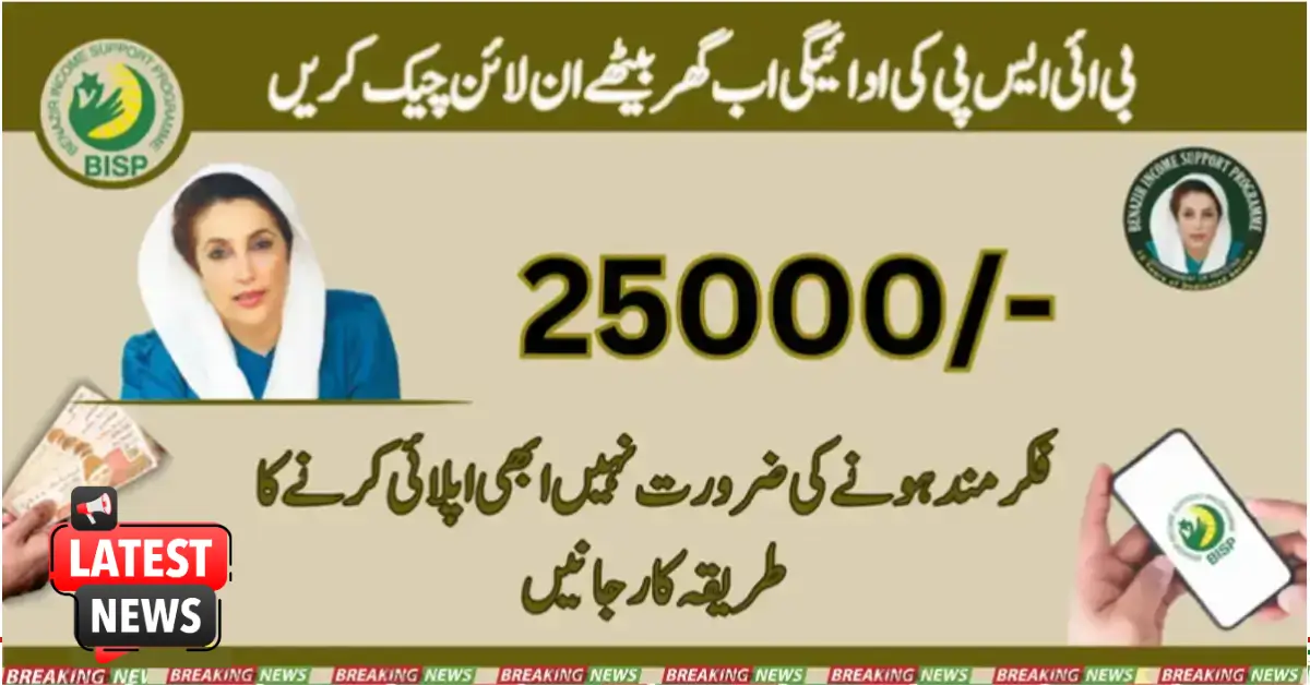Check BISP 25000 Payment Online for Eligibile Persons