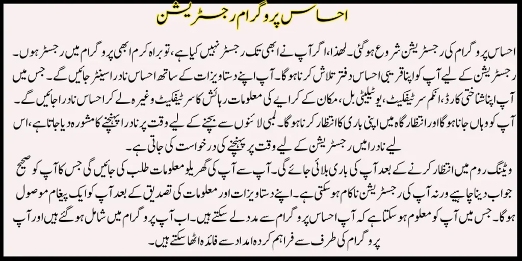 Ehsaas Program Registration 8171 NADRA Online 2025