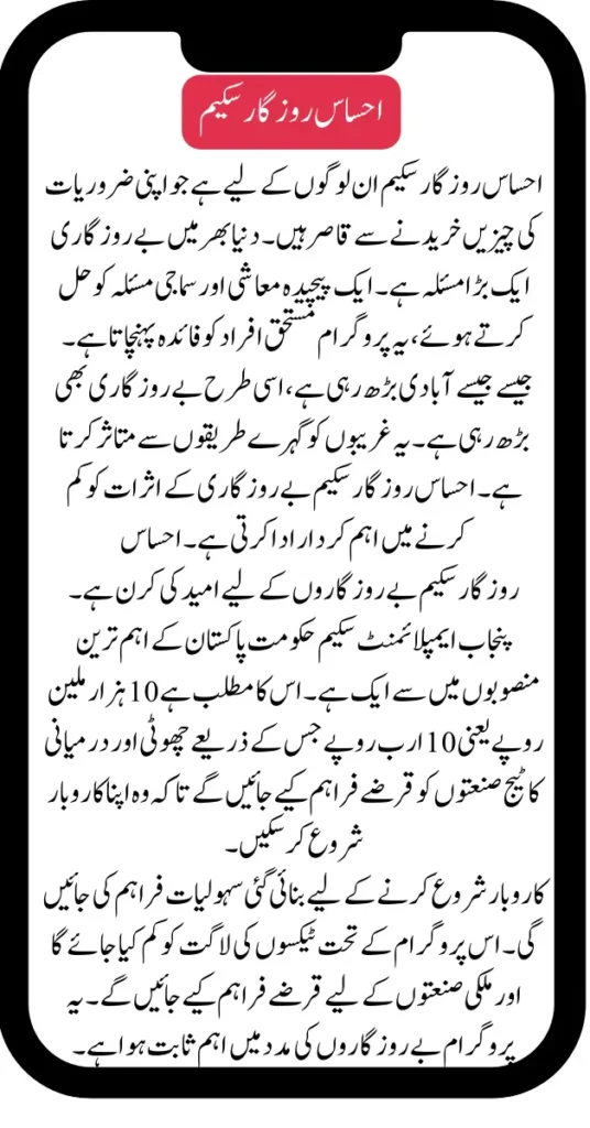 Ehsaas Rozgar Scheme Apply Online New Latest Update
