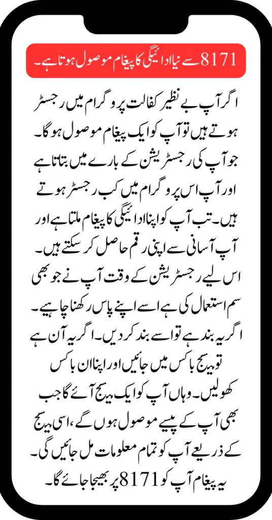 Excelent News: Benazir Kafalat Payment Check Through The CNIC Number