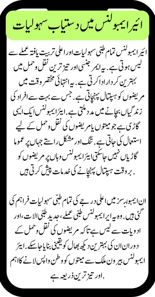 Good News! Rescue 1122 Air Ambulance Made Its First Flight