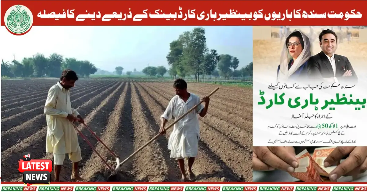Good News for Haris: Sindh Govt Announces Benazir Hari Card to Support Farmers Through Bank