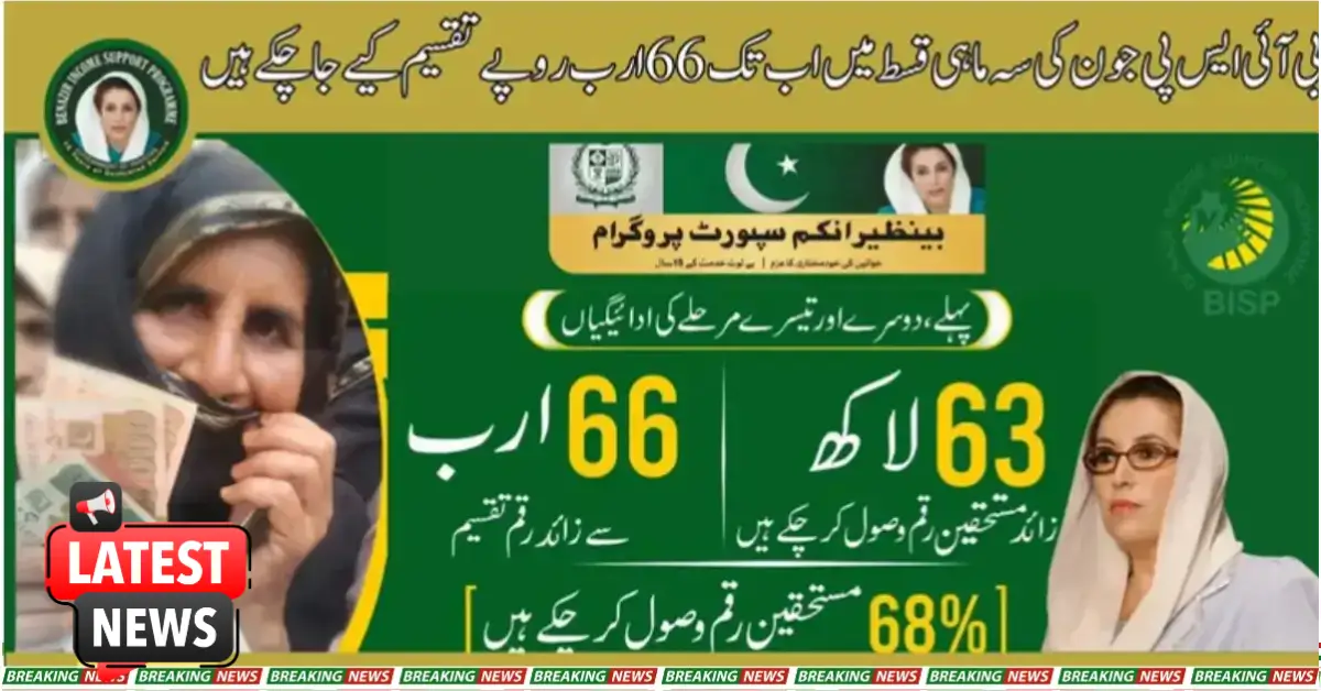 New Update! 63 Lakh BISP Beneficiaries Received 66 Billion Rs