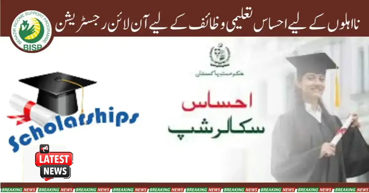 Online Registration for Ehsaas Education Scholarships for Ineligible