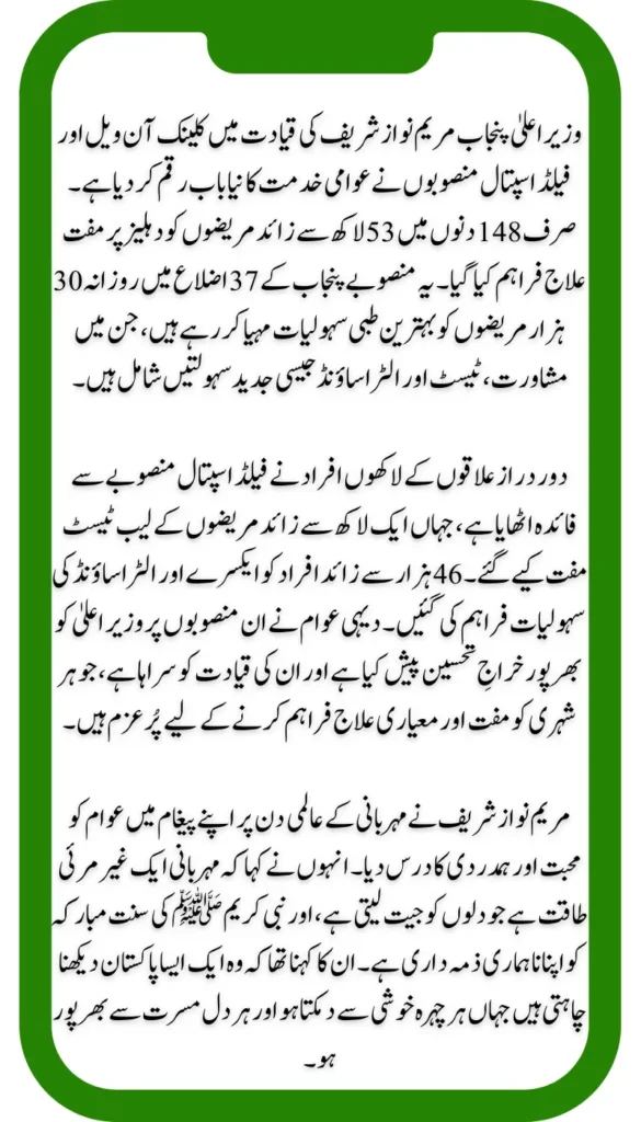 53 Lakh Patients Treated in Punjab: Maryam Nawaz Healthcare Initiative Sets New Records