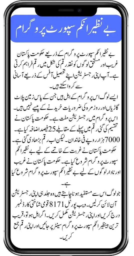 BISP Check By SMS New Update - Online Registration