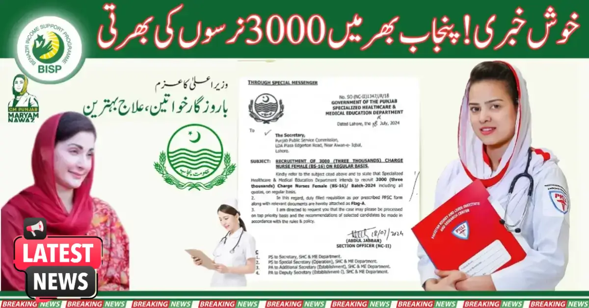 Big News! Decision To Recruitment Of 3000 Nurses Across Punjab