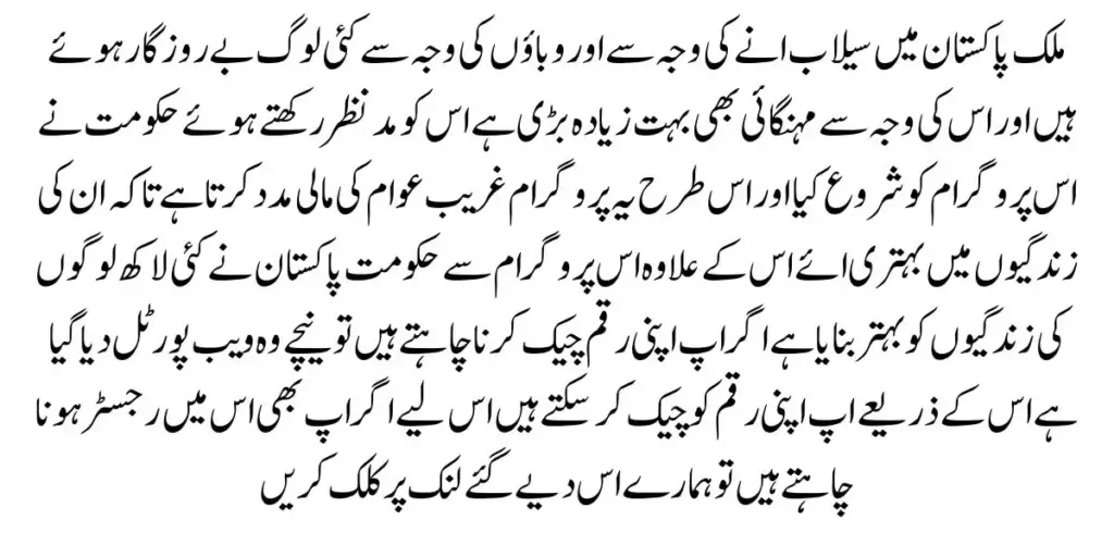 Ehsaas 8171 Web Portal Check Online 2025