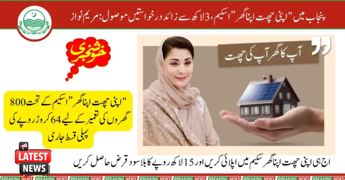 Punjab Apni Chhat Apna Ghar Scheme: 3 Lakh Applications, Merit-Based Loans Announced