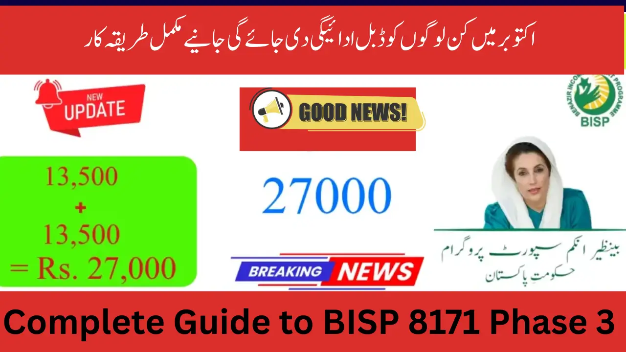 Complete Guide to BISP 8171 Phase 3 – October 2025 Payments & Eligibility by District