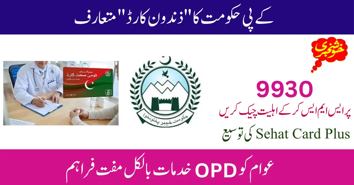 Good News! KP Launches Zindoon Card for Free OPD Treatment