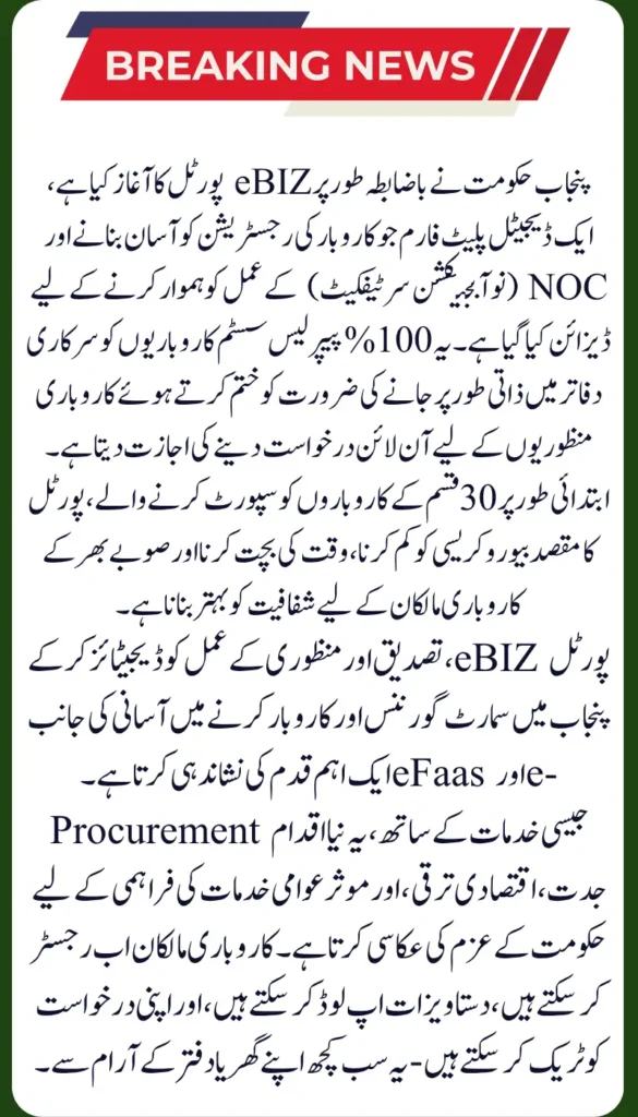 eBIZ Portal Punjab: Fast-Track Your Business in Punjab